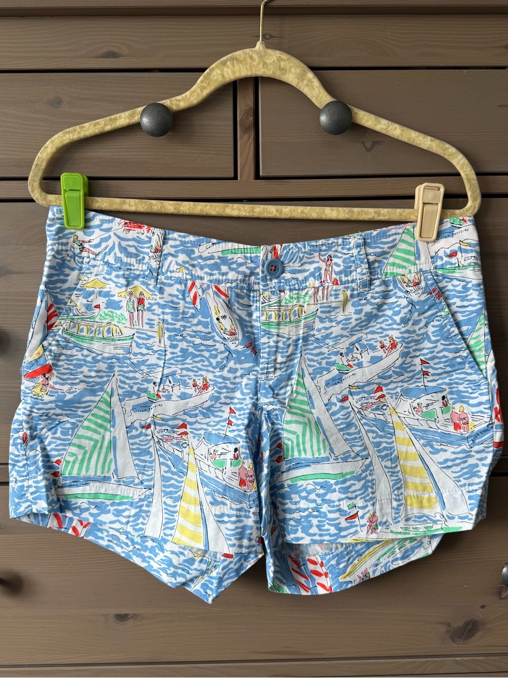 Lilly Pulitzer Callahan Shorts in Get Nauti Sailboat Print Chino Size 8